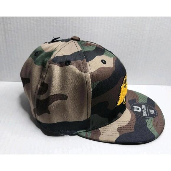 New Los Angeles Lakers Camo Cap Mens ULTRA GAME Brown Snapback NBA Hat - Picture 6 of 10